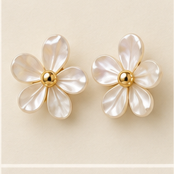 Pearl drop earrings from the LUNARA collection